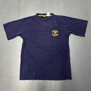 Y2K Indiana pacers navy blue pocket print embroidered tee shirt tshirt